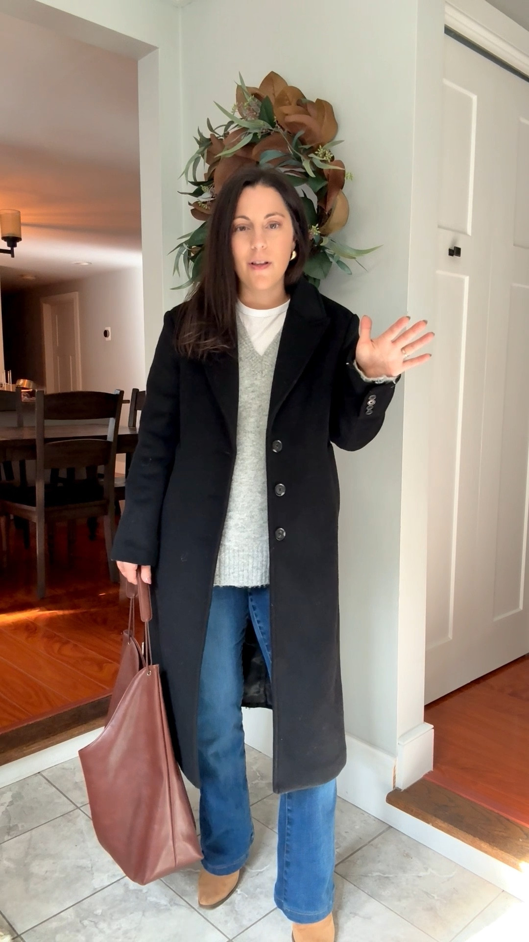 Simple, casual, & not going out of style. Size xs petite coat, xs sweater, xs tee, 2 jeans (hemmed - I’m 5ft) 

Casual outfit, fall outfit, winter outfit, dad sweater, fall sweater, winter sweater, boot cut jeans, winter coat, fall jacket, dress coat, petite, mom outfitt

#LTKSeasonal #LTKStyleTip #LTKPetite