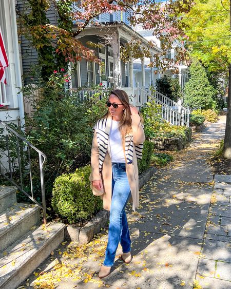 November layers 🍁 too warm in the sun for a sweater but too cold in the shade to go without 🙃

#southernanchors #princeton #fallfashion #njblogger

#LTKsalealert #LTKSeasonal #LTKshoecrush