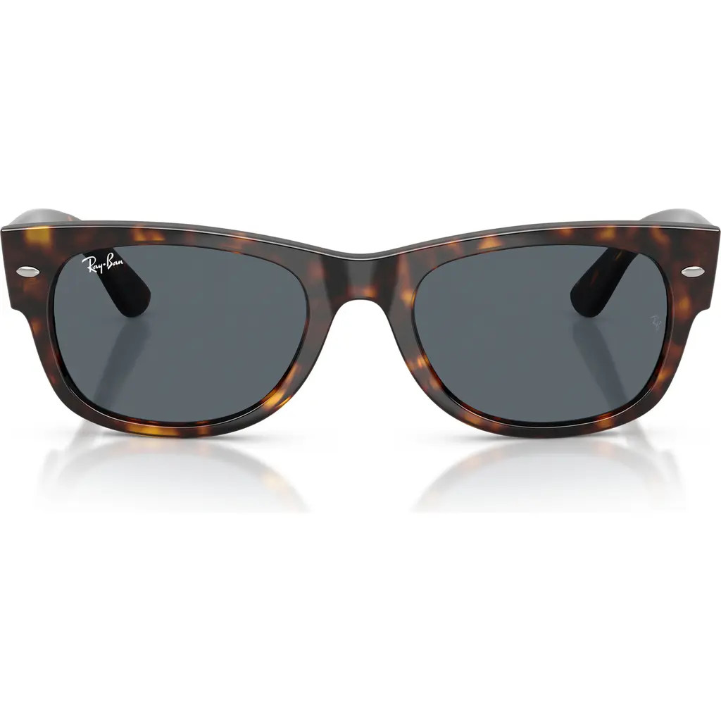 Ray-Ban 52mm Mega Wayfarer II Square Sunglasses in Havana/blue at Nordstrom | Nordstrom