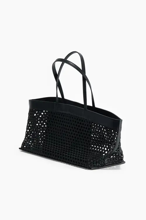 H&M Lattice-weave Shopper in Black at Nordstrom | Nordstrom