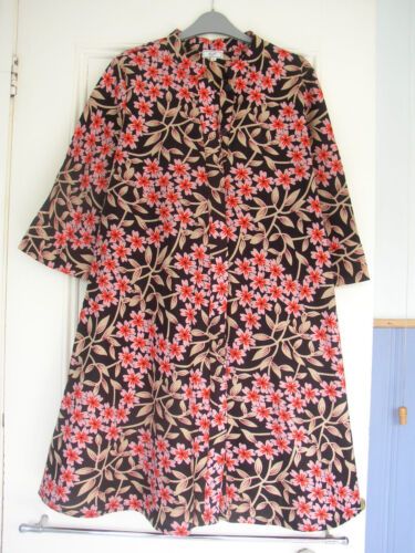 Zuri Kenya Loose Dress/jacket African floral print cotton M 12 14 16 / maternity  | eBay | eBay US