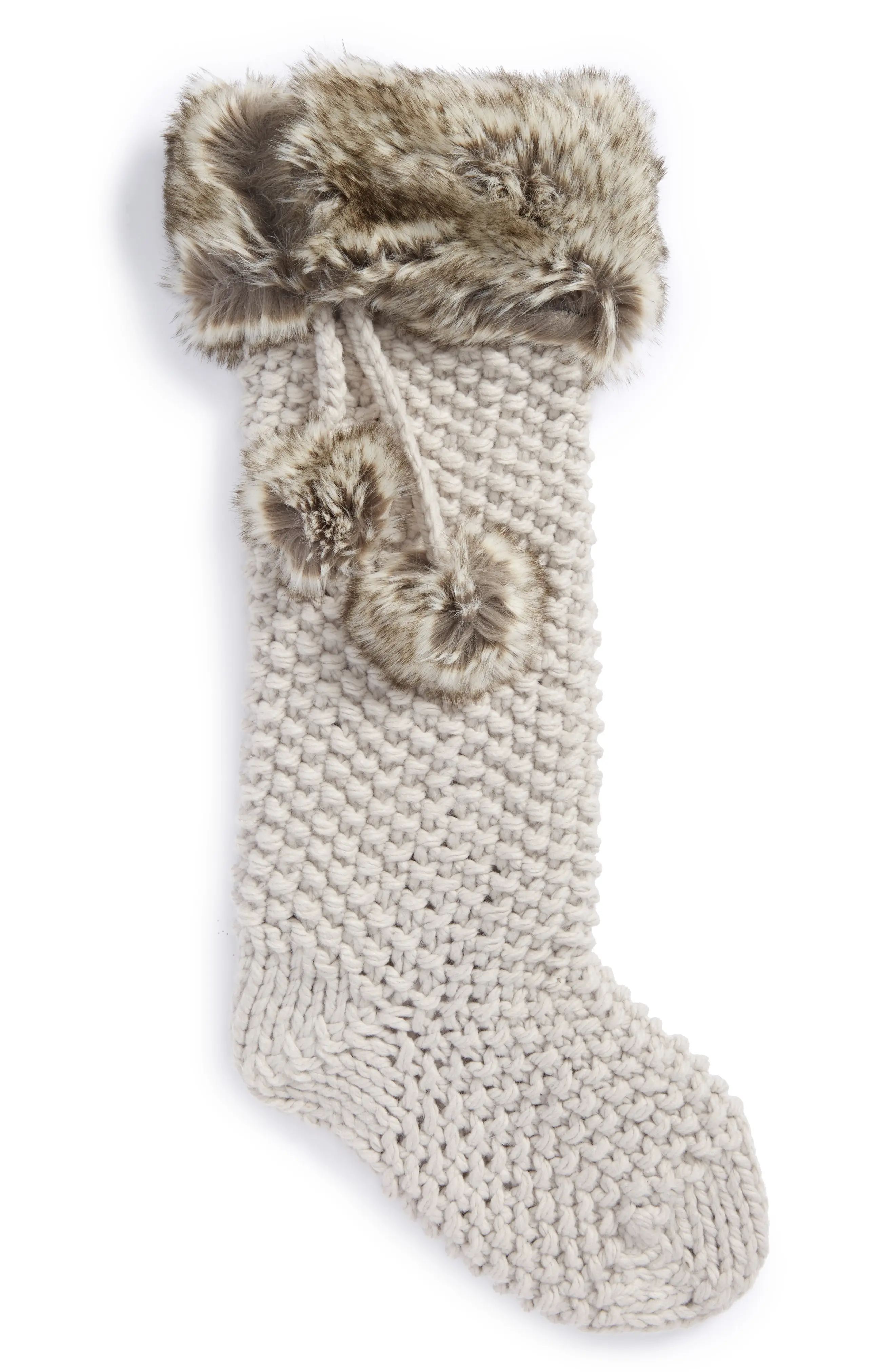 Knit Faux Fur Stocking | Nordstrom