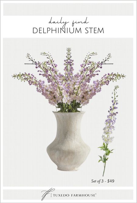 Pretty spring faux floral and vase. 

Delphinium stem, flower vase, pottery vase, home decor, spring decor  

#LTKhome #LTKFind #LTKSeasonal
