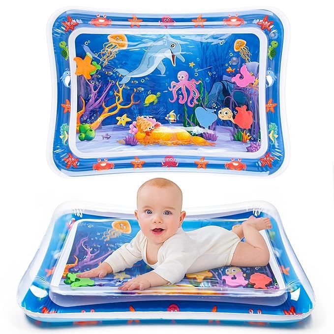 Yeeeasy Tummy Time Water Mat 丨Water Play Mat for Babies Inflatable Tummy Time Water Play Mat fo... | Amazon (US)