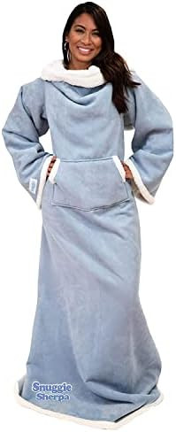 SNUGGIE Sherpa- The New & Improved Wearable Blanket That Has Sleeves, Warm, Cozy, Super Soft Sher... | Amazon (US)