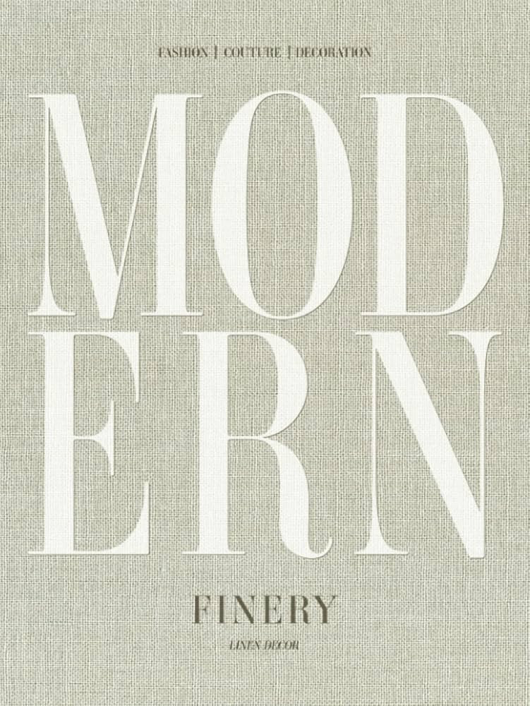 Modern Finery - Linen | Decorative Books for Interior Design and Coffee Table Display | Light Bro... | Amazon (US)