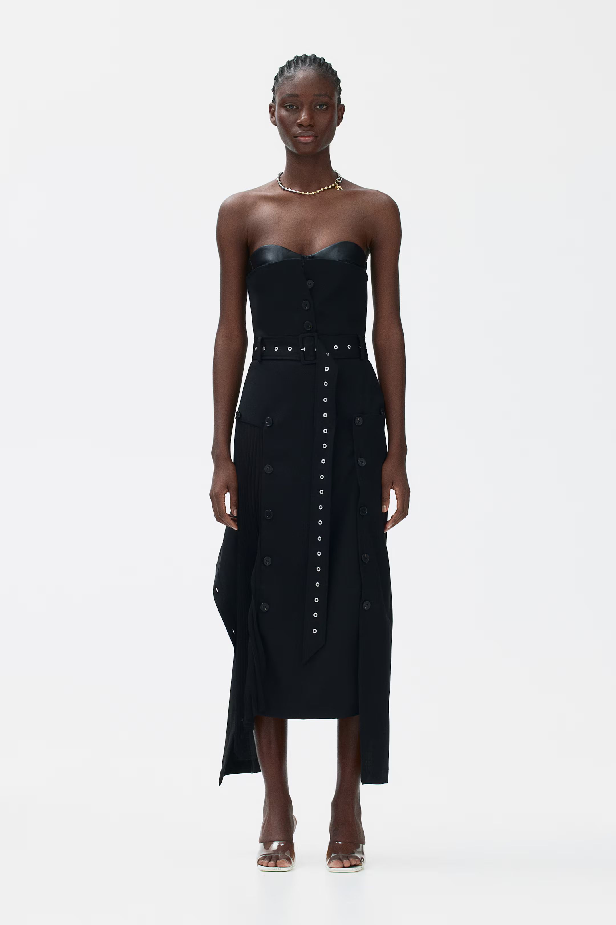 Bandeau Dress with Leather Bra | H&M (US + CA)
