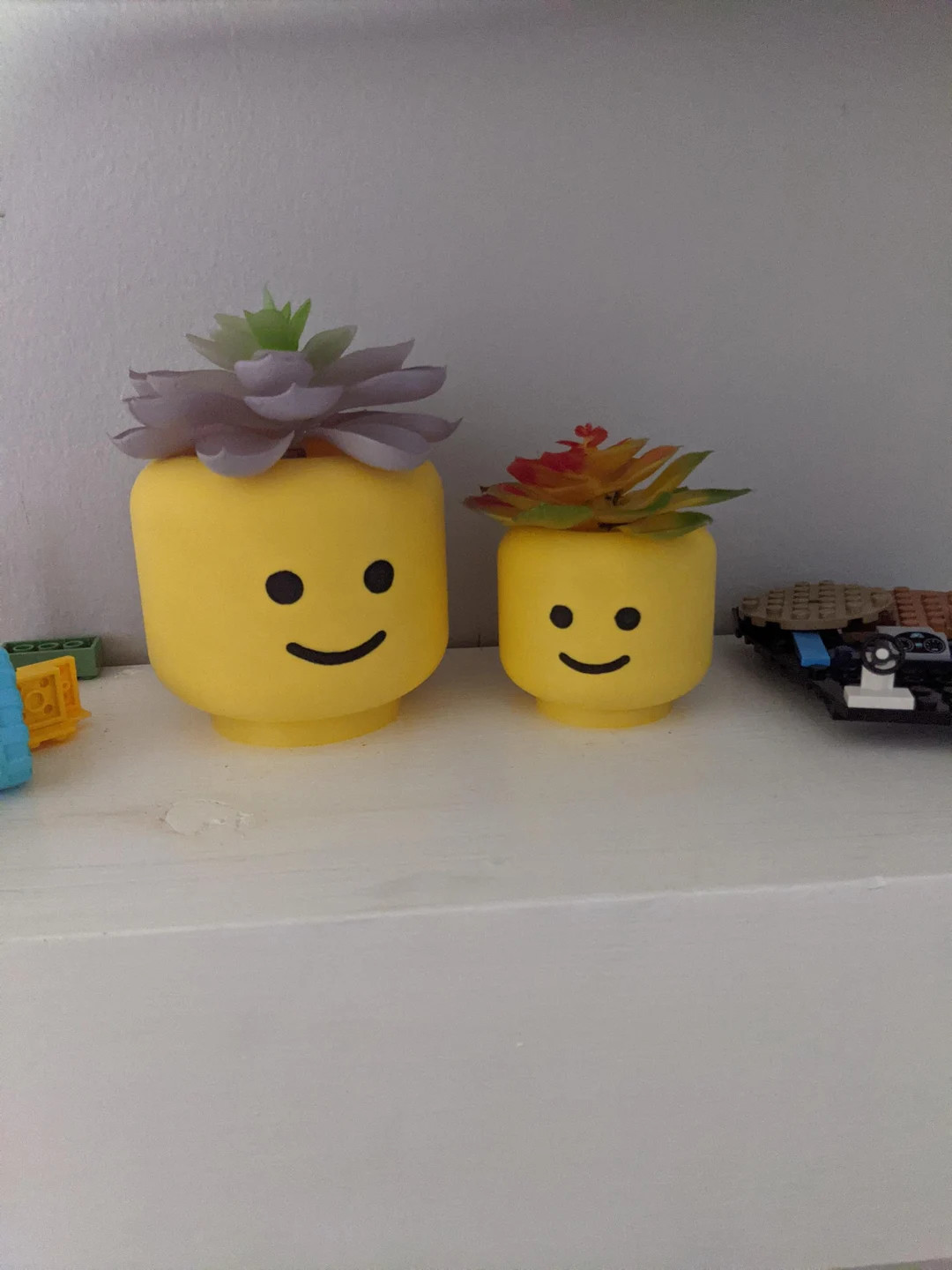 Lego Head  inspired planter / pencil holder - kids desk decoration, nostalgic look and feel of th... | Etsy (US)