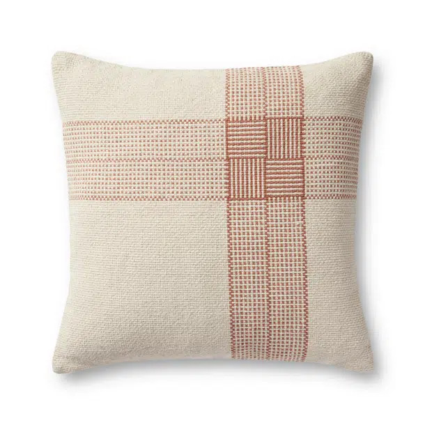 Magnolia Home By Joanna Gaines X Loloi Wells Cream / Terracotta Pillow | Wayfair North America