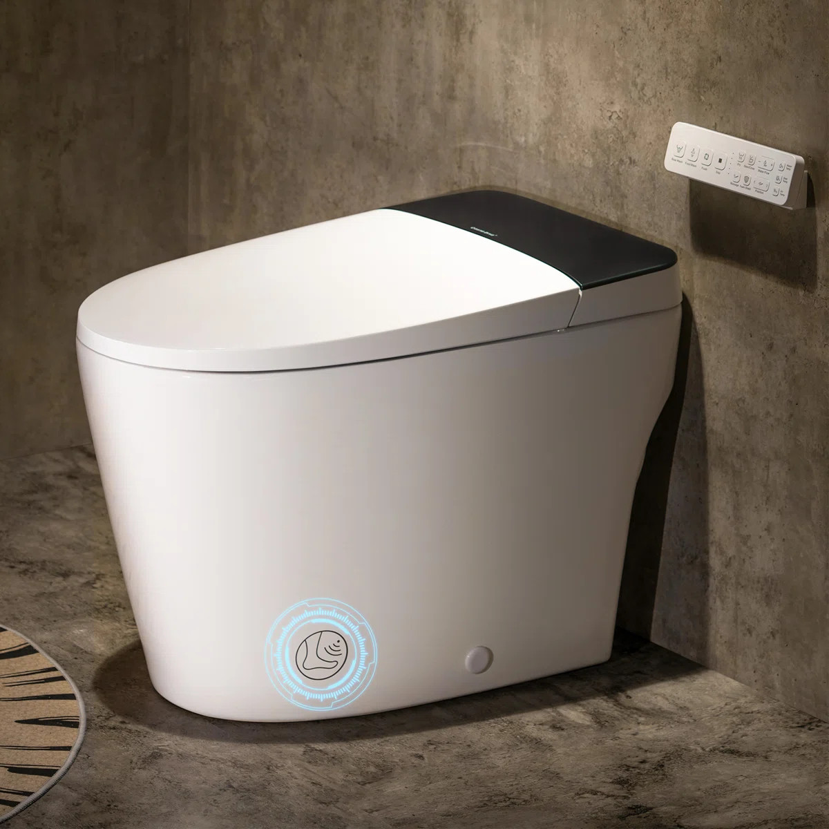 Smart Toilet with Bidet, Foam Shield, 4-Season Temperature, 1.0 GPF Auto Flush, Heated Seat, Warm... | Wayfair North America