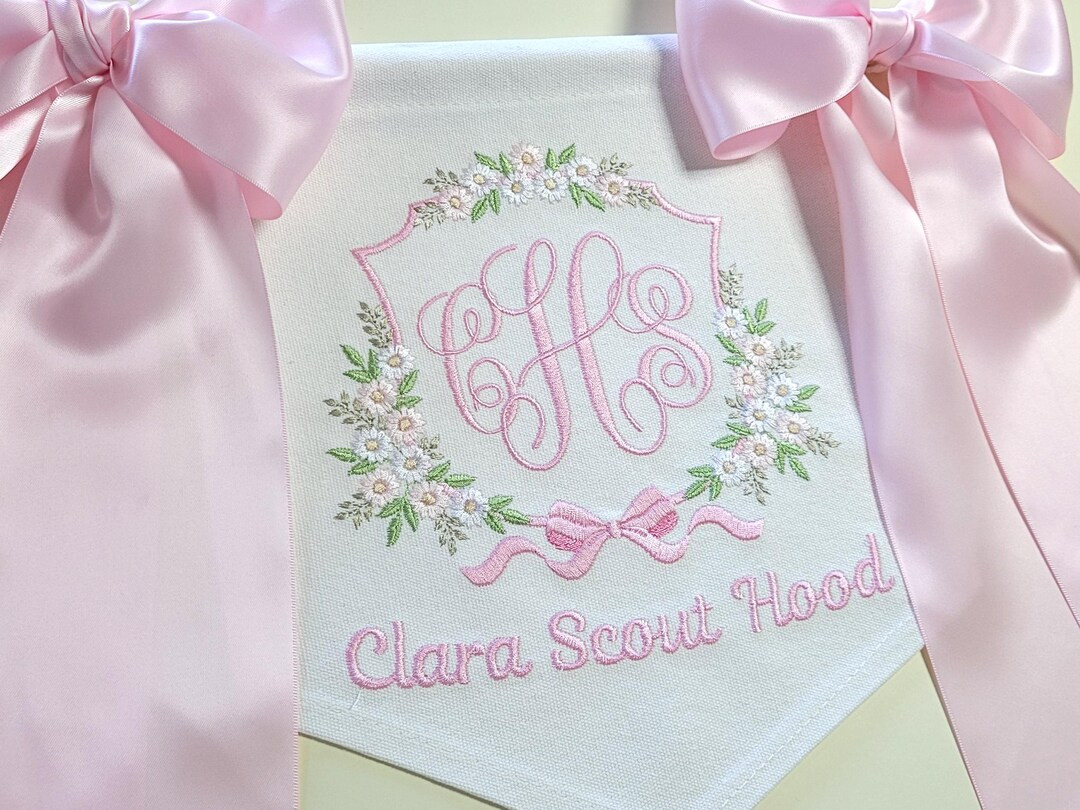 Baby Banner Hospital Door Hanger for Girl, Embroidered Name Sign Baby Announcement, Welcome Home ... | Etsy (US)