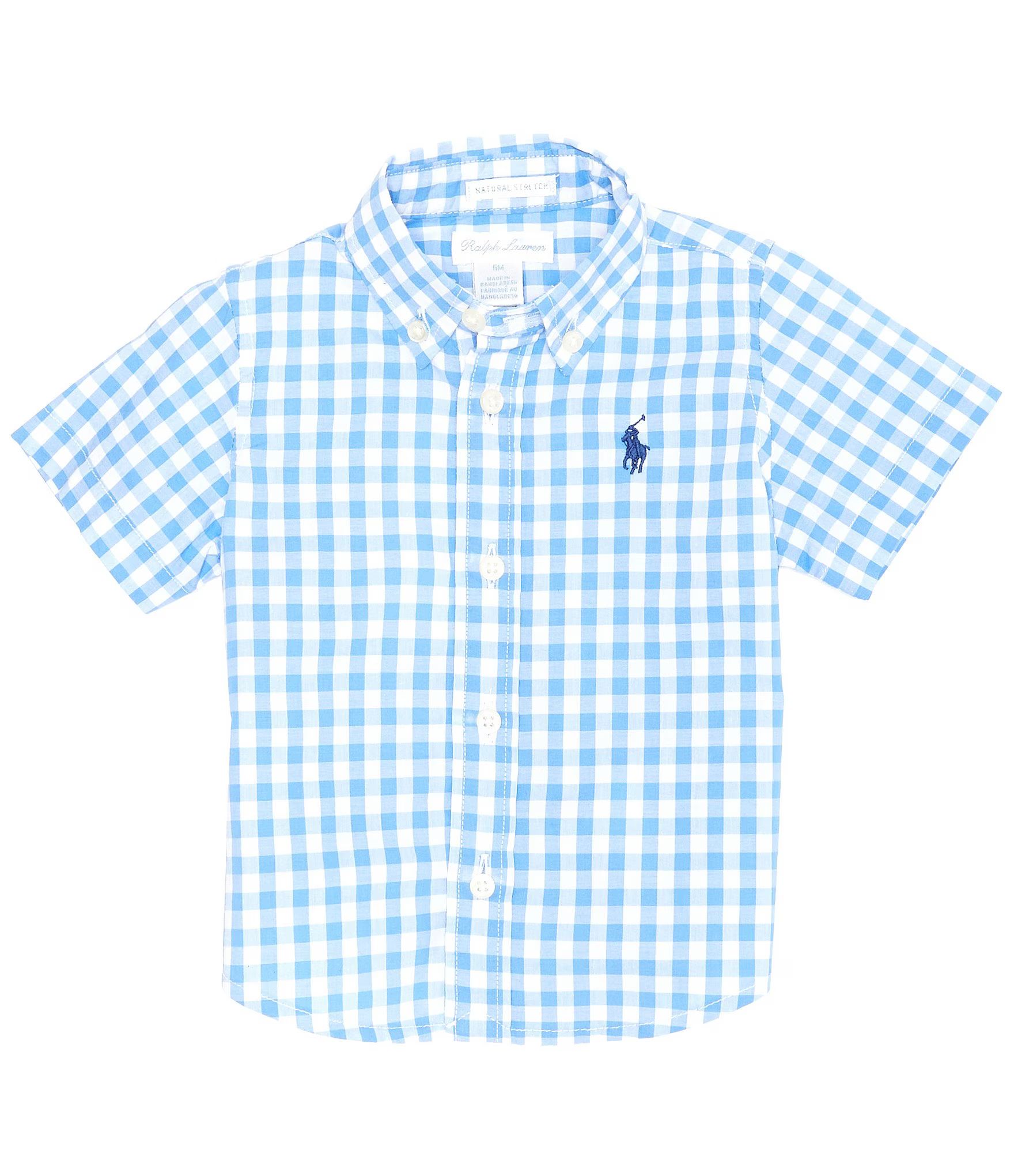 Ralph Lauren Baby Boys 3-24 Months Short Sleeve Gingham Poplin Shirt | Dillard's | Dillard's