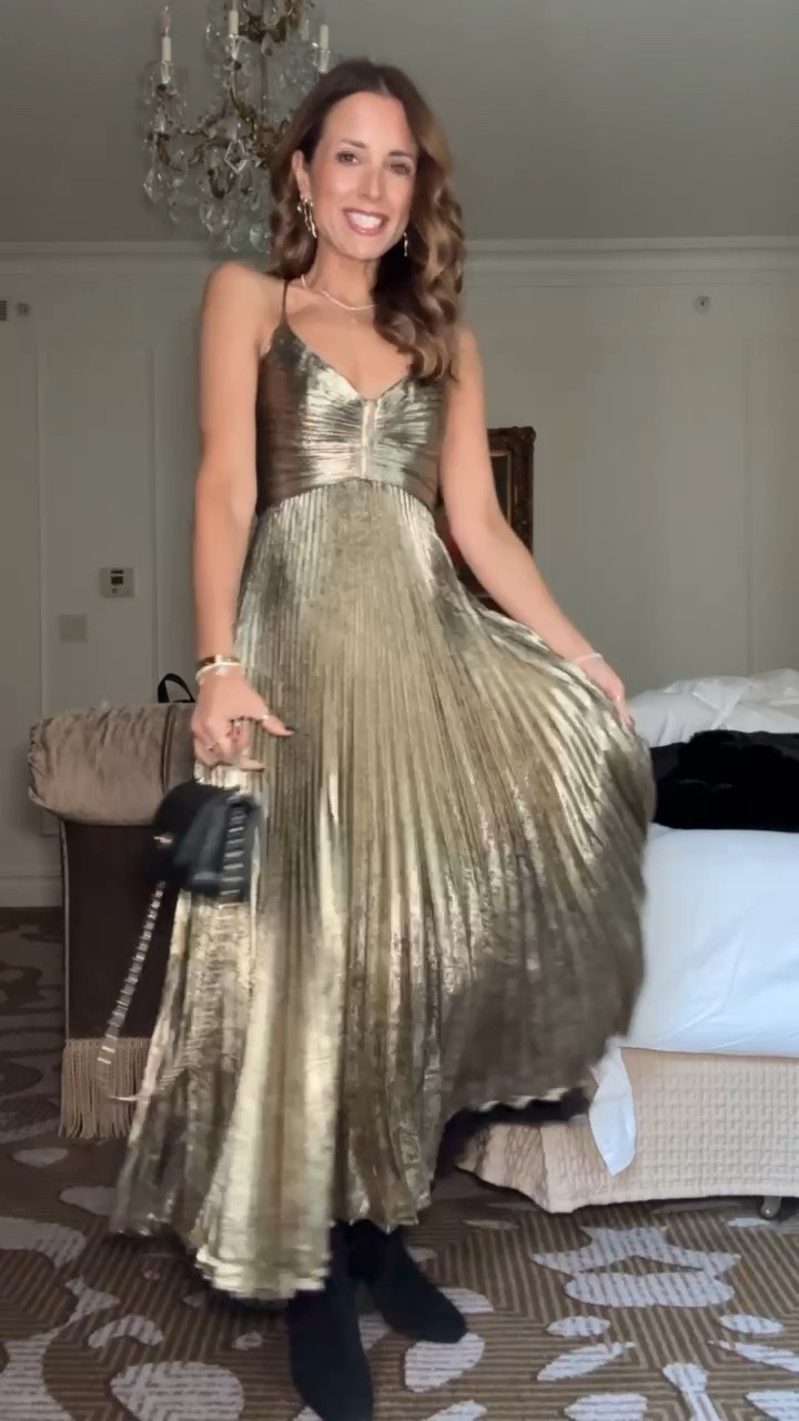 Party dress. Wedding guest dress. Sparkly dress. NYC broadway show outfit. NYE dress. Wedding guest dress. Holiday party outfit. Dress in XS. Faux fur coat in XS. Knee high boots - I went up half a size. #LTKParties 


#LTKHoliday #LTKTravel #LTKWedding