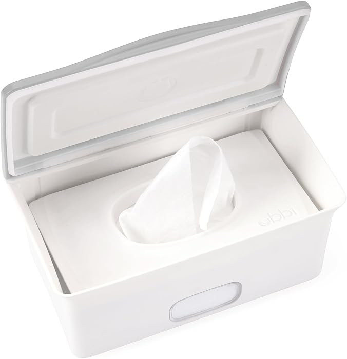 Ubbi Baby Wipes Dispenser, Baby Wipes Case, Baby Wipes Holder With Weighted Plate, Keeps Wipes Fr... | Amazon (US)