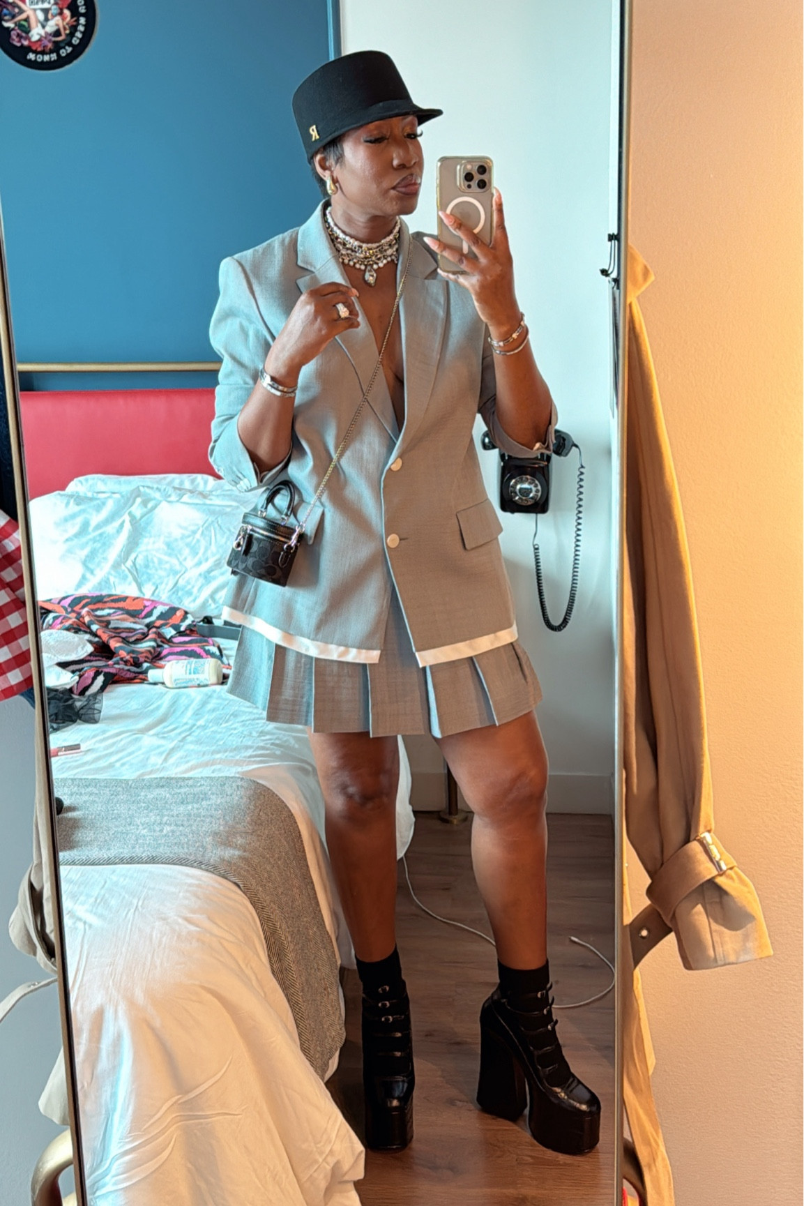 NYFW Day 3 OOTD…
Went for a preppy brat vibe with the pleated skirt and blazer with platform shoes.


#LTKSeasonal #LTKStyleTip #LTKNYFW