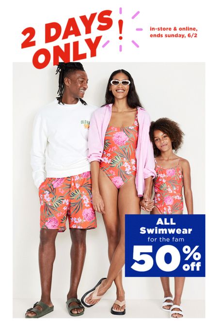 50% off swimwear for the family! 



#LTKFamily #LTKSaleAlert #LTKKids
