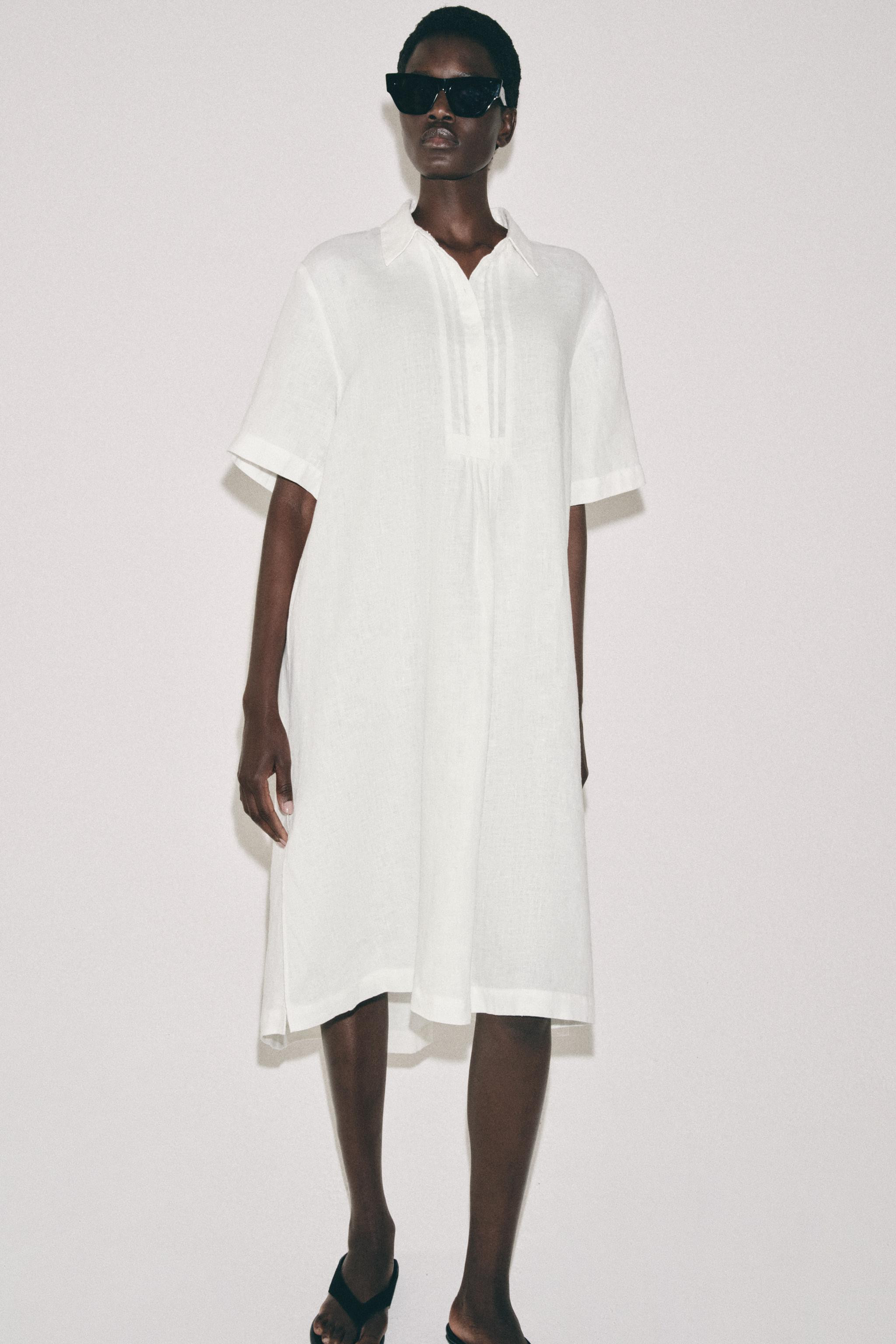 ZW COLLECTION LINEN SHIRTDRESS | Zara US