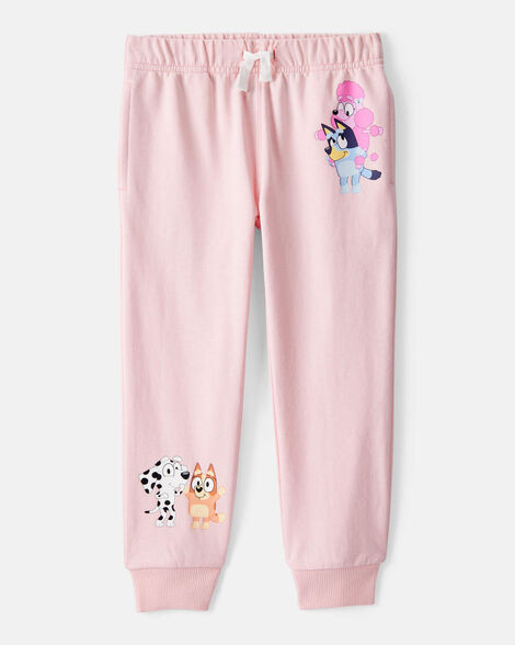 Toddler Girl Bluey French Terry Drawstring Joggers - Pink | Carter's Inc