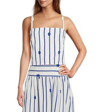 Antonio Melani Lisa Rope Print Square Neck Sleeveless Coordinating Blouse | Dillard's | Dillard's