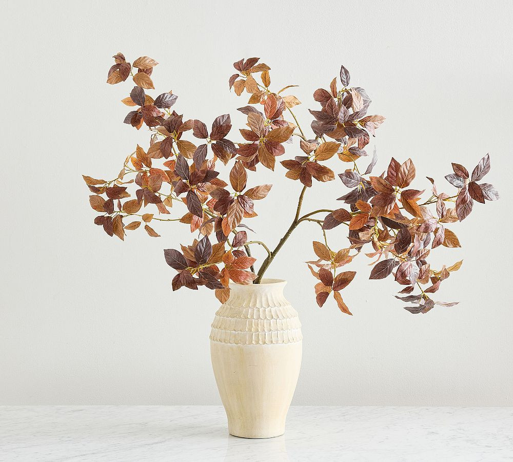 Faux Oversized Chocolate Leaf Branch | Pottery Barn (US)