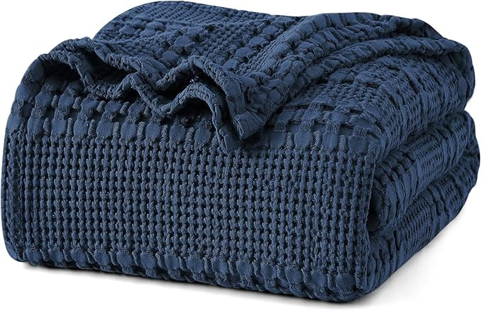 PHF 100% Cotton Waffle Weave Blanket Queen Size for Bed, Soft Lightweight & Breathable, All-Seaso... | Amazon (US)