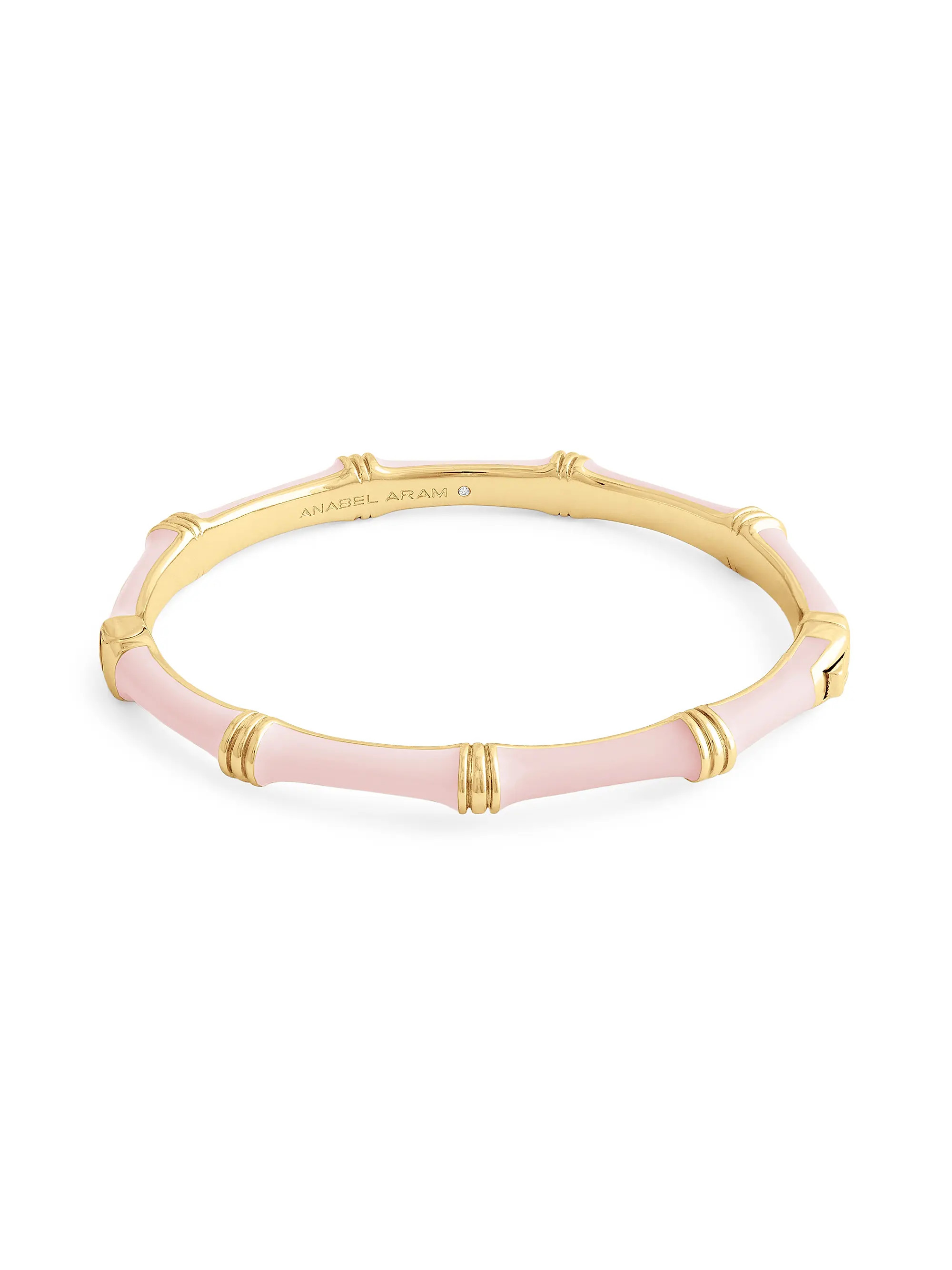Bamboo 18K-Gold-Plated & Enamel Hinged Bangle | Saks Fifth Avenue