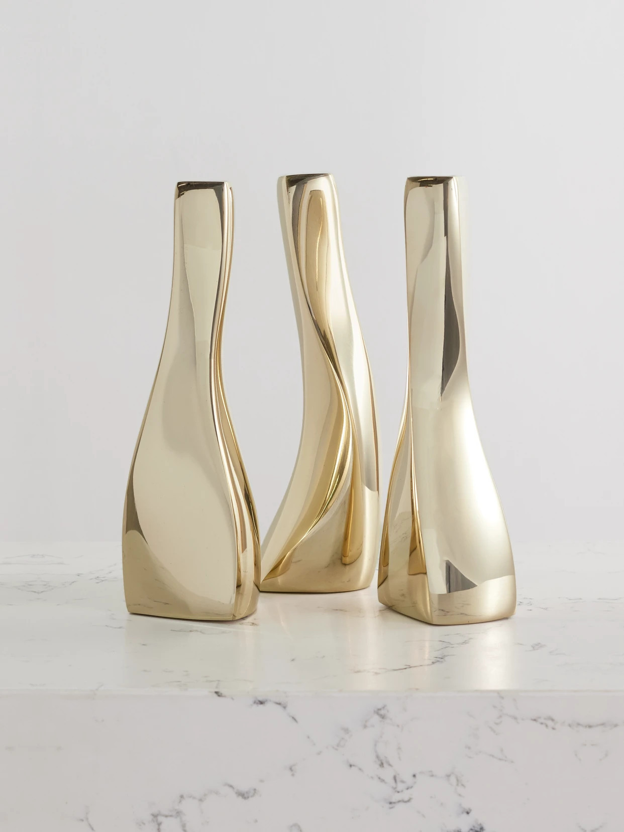 Fourth Street - Set Of Three Gold-tone Candlesticks - One size | NET-A-PORTER (UK & EU)