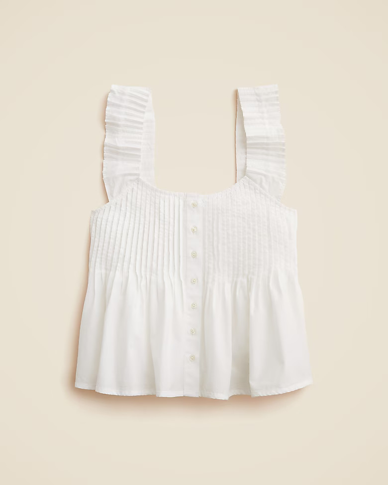 Pintuck peplum top | J. Crew US