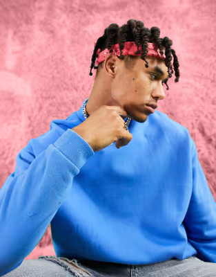 ASOS DESIGN oversized sweatshirt in bright blue | ASOS (Global)