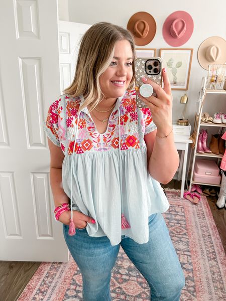 Use code KATIE15 for 15% off at Avara! Embroidered top, THML top, spring top, boho top

#LTKcurves #LTKunder100 #LTKSeasonal