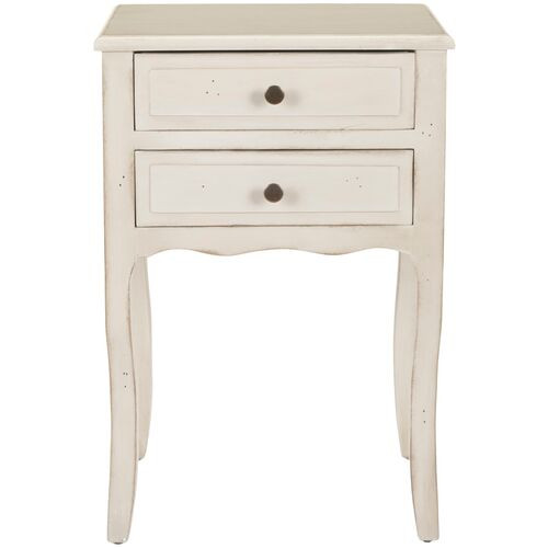 Lawrence Nightstand, Distressed White | One Kings Lane