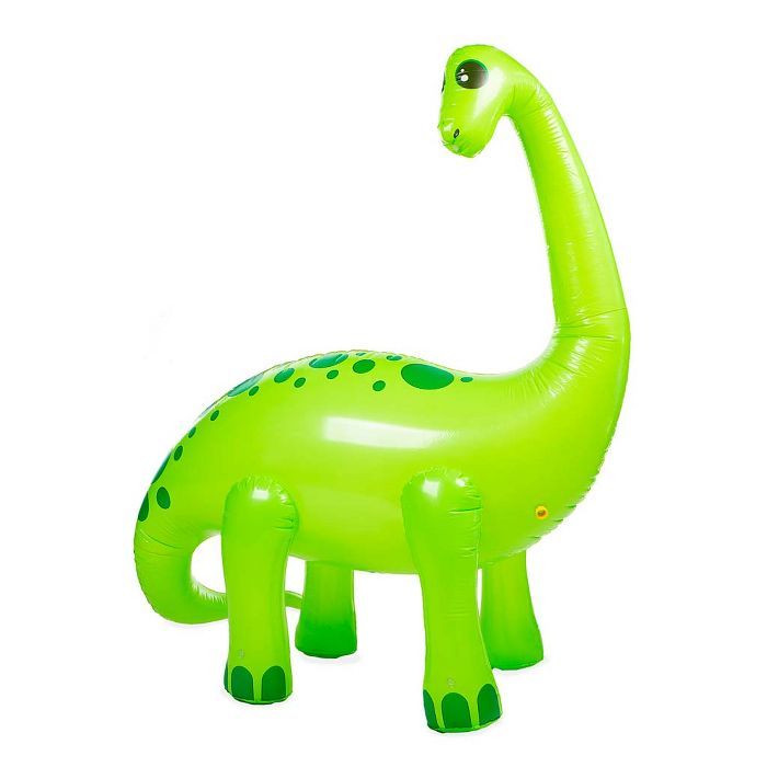 HearthSong - Kids Gigantic 7'H Inflatable Green Dinosaur Sprinkler for Outdoor Active Water Play | Target