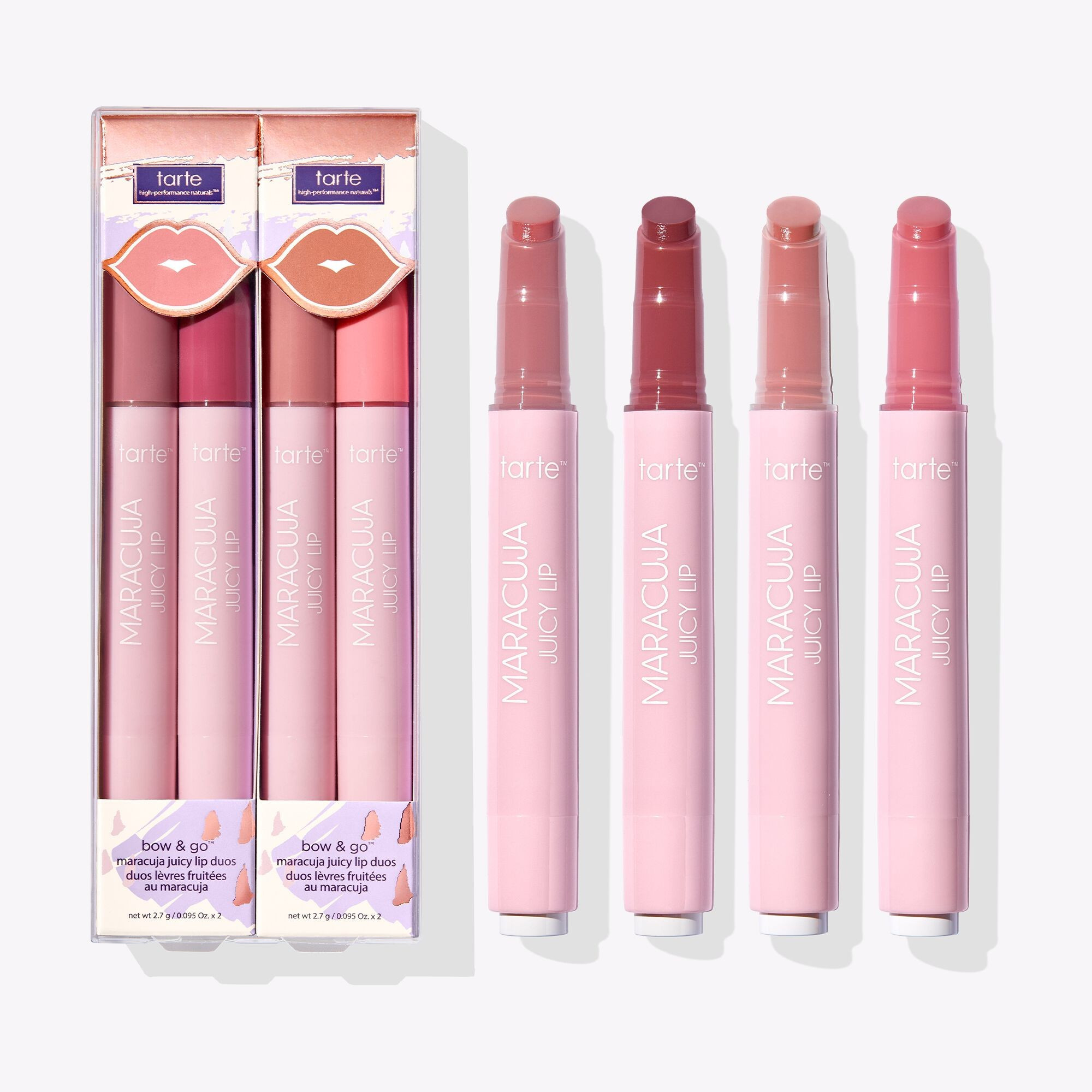 bow & go™ maracuja juicy lip duos | tarte cosmetics (Global)