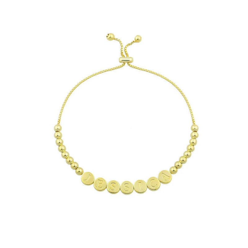 Custom Mini Coin Adjustable Bracelet | The Sis Kiss