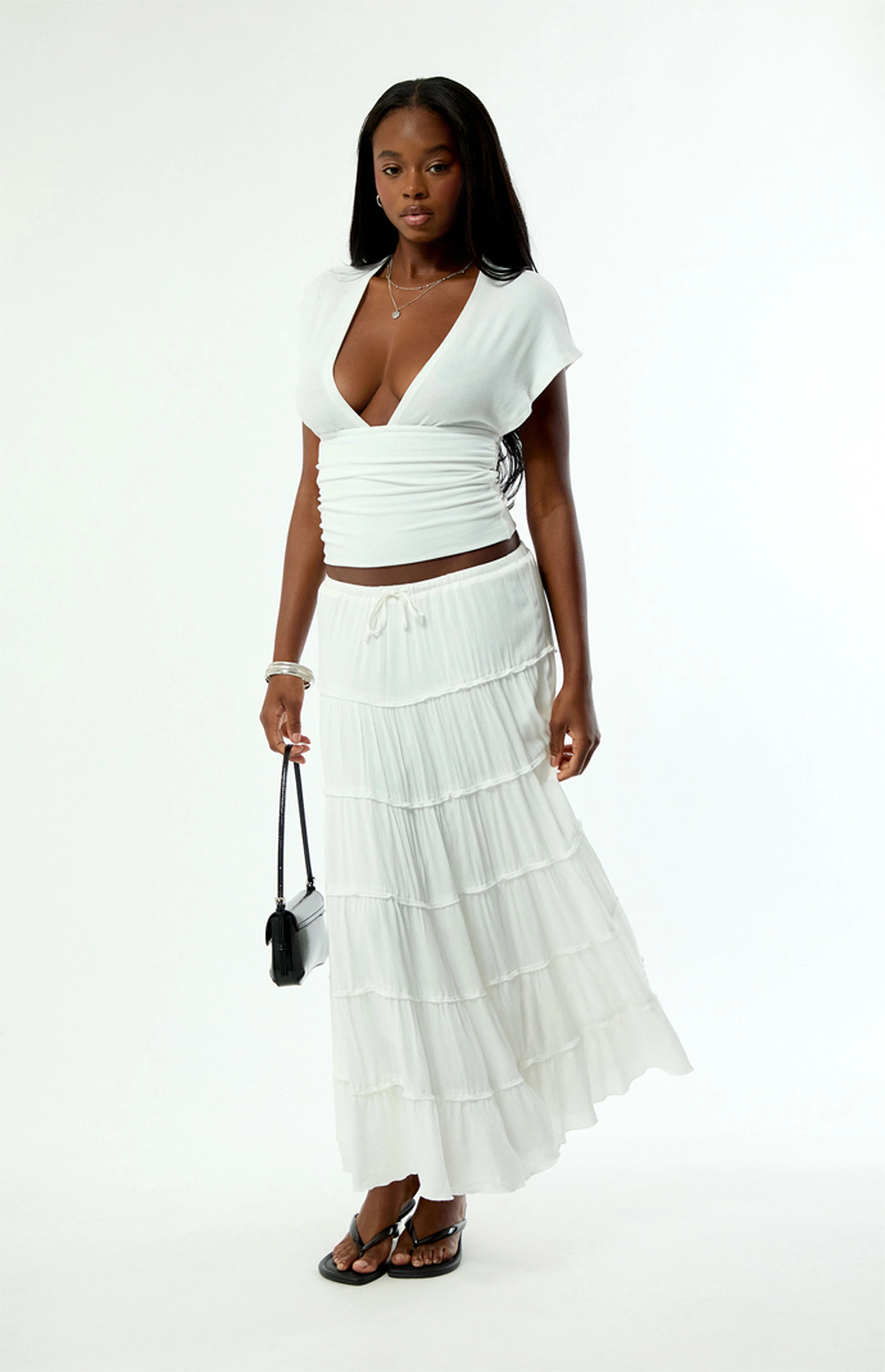 Pacsun Tiered Maxi Skirt | PacSun