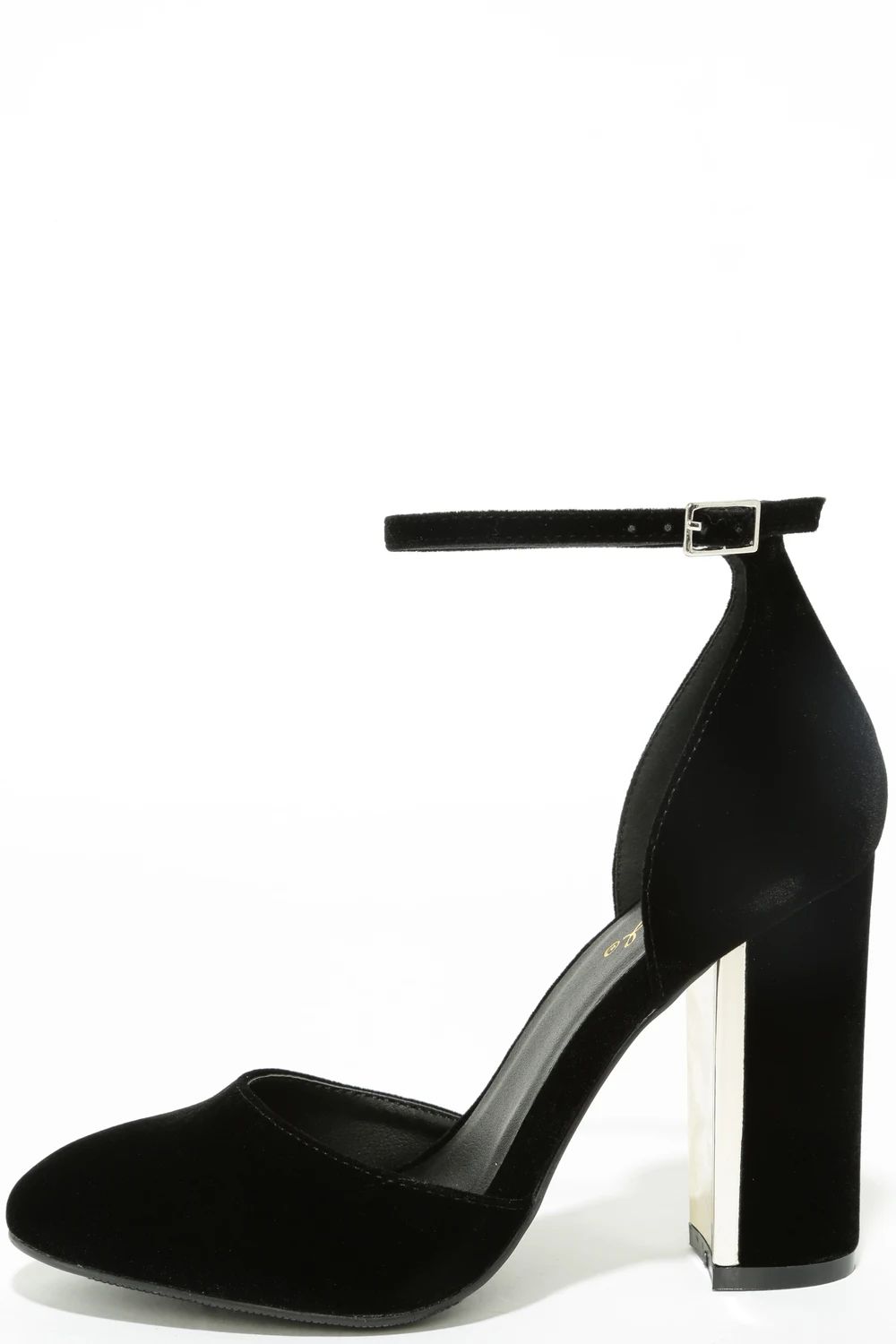 Laura Black Velvet Ankle Strap Heels | Lulus (US)