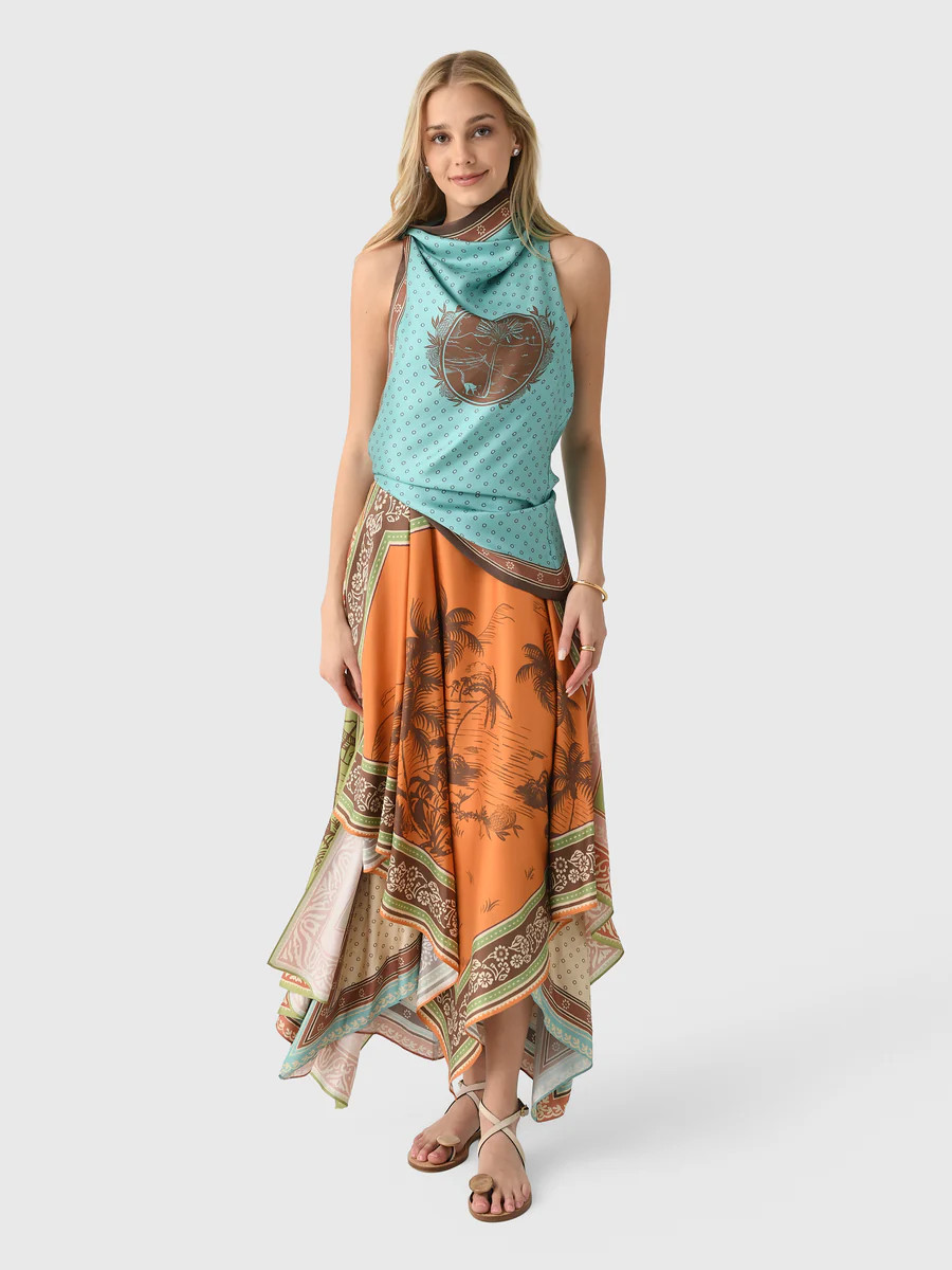 Alemais Women's Alberta Scarf Midi Dress | Saint Bernard