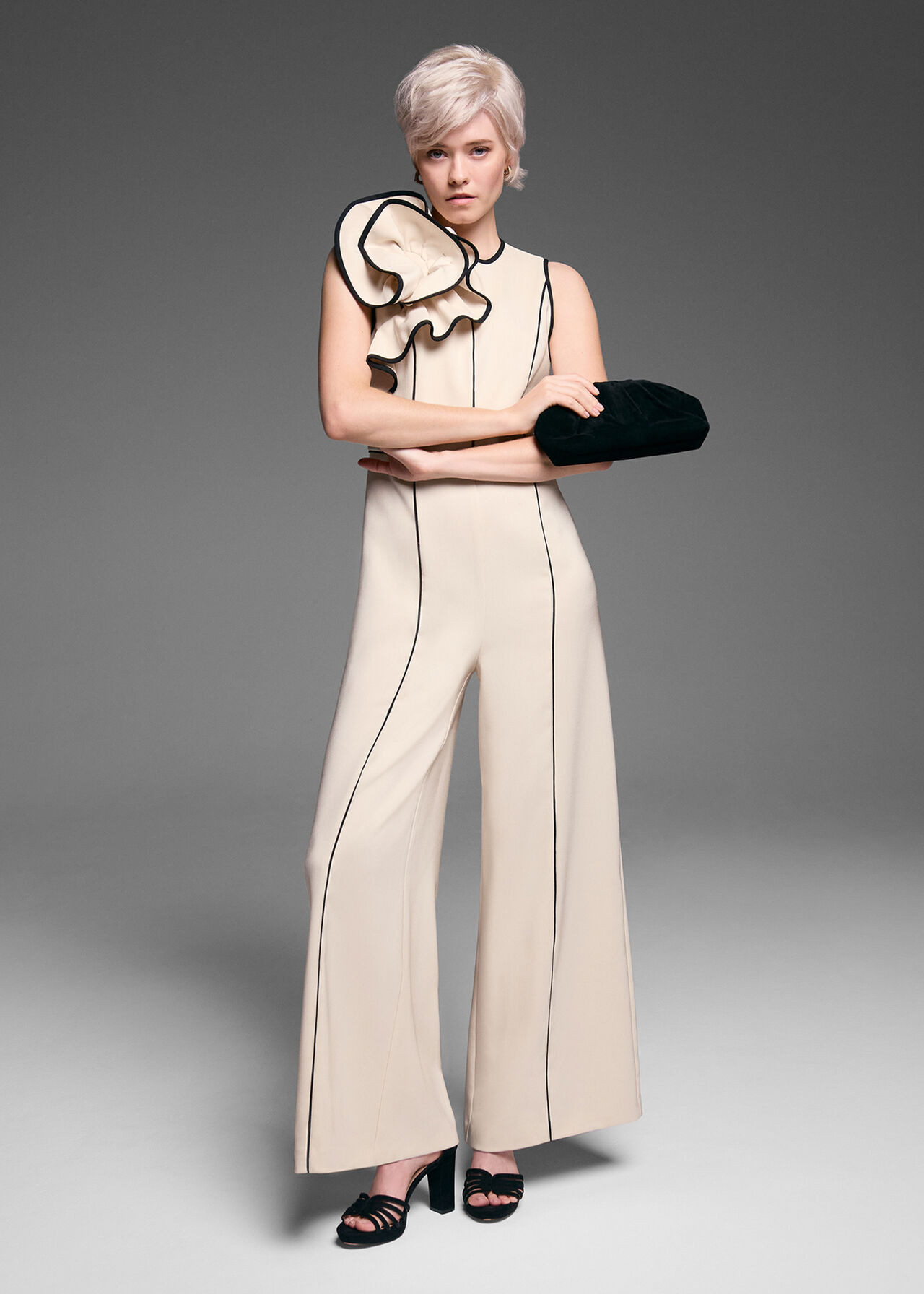 Lucille Ruffle Wide Leg Jumpsuit | Phase Eight UK | | Phase Eight (UK)