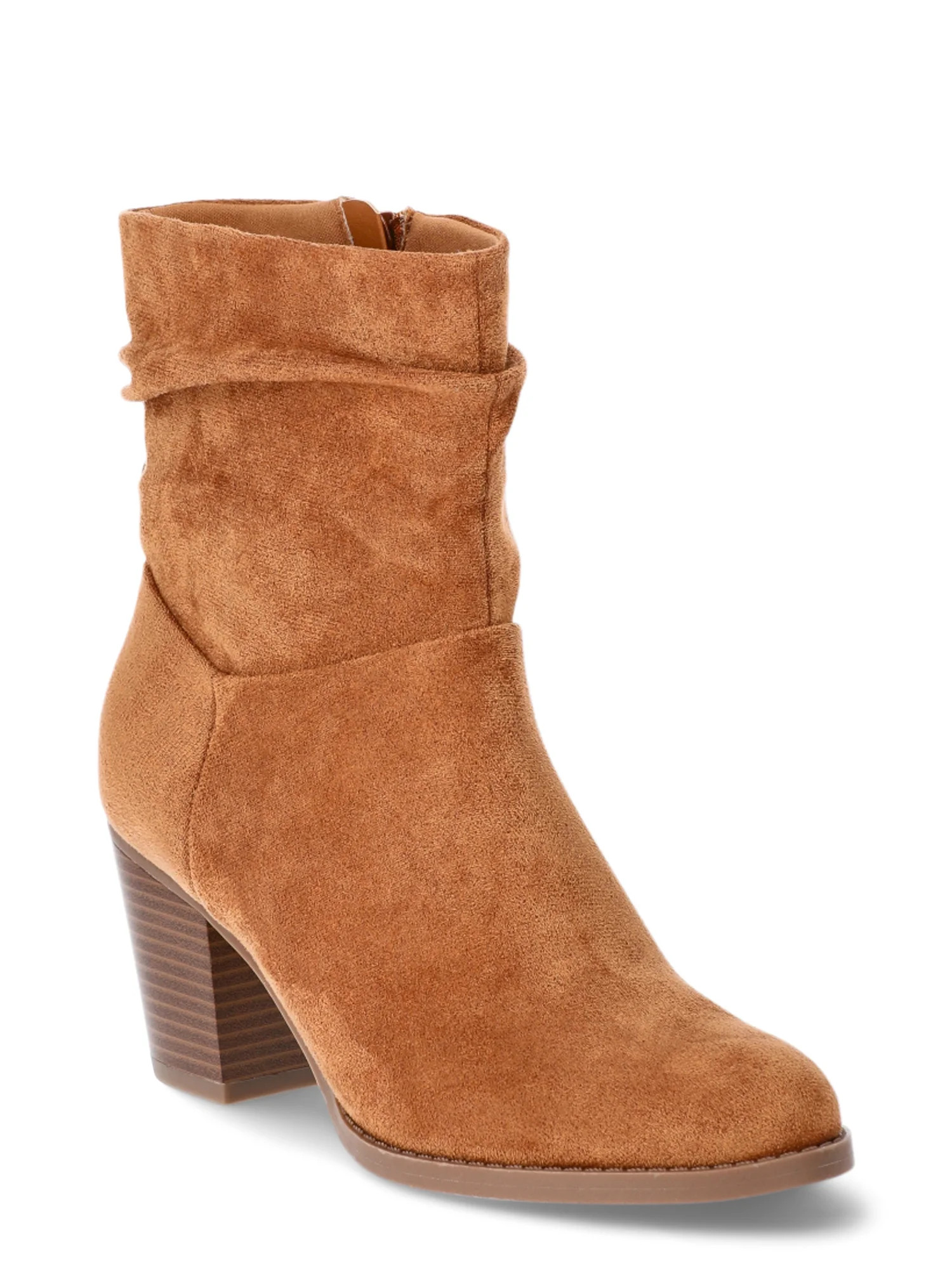 Time and Tru Women's Western Slouch Heeled Booties, Sizes 6-11, Affordable Fashion Fall, WalmartOOTD | Walmart (US)