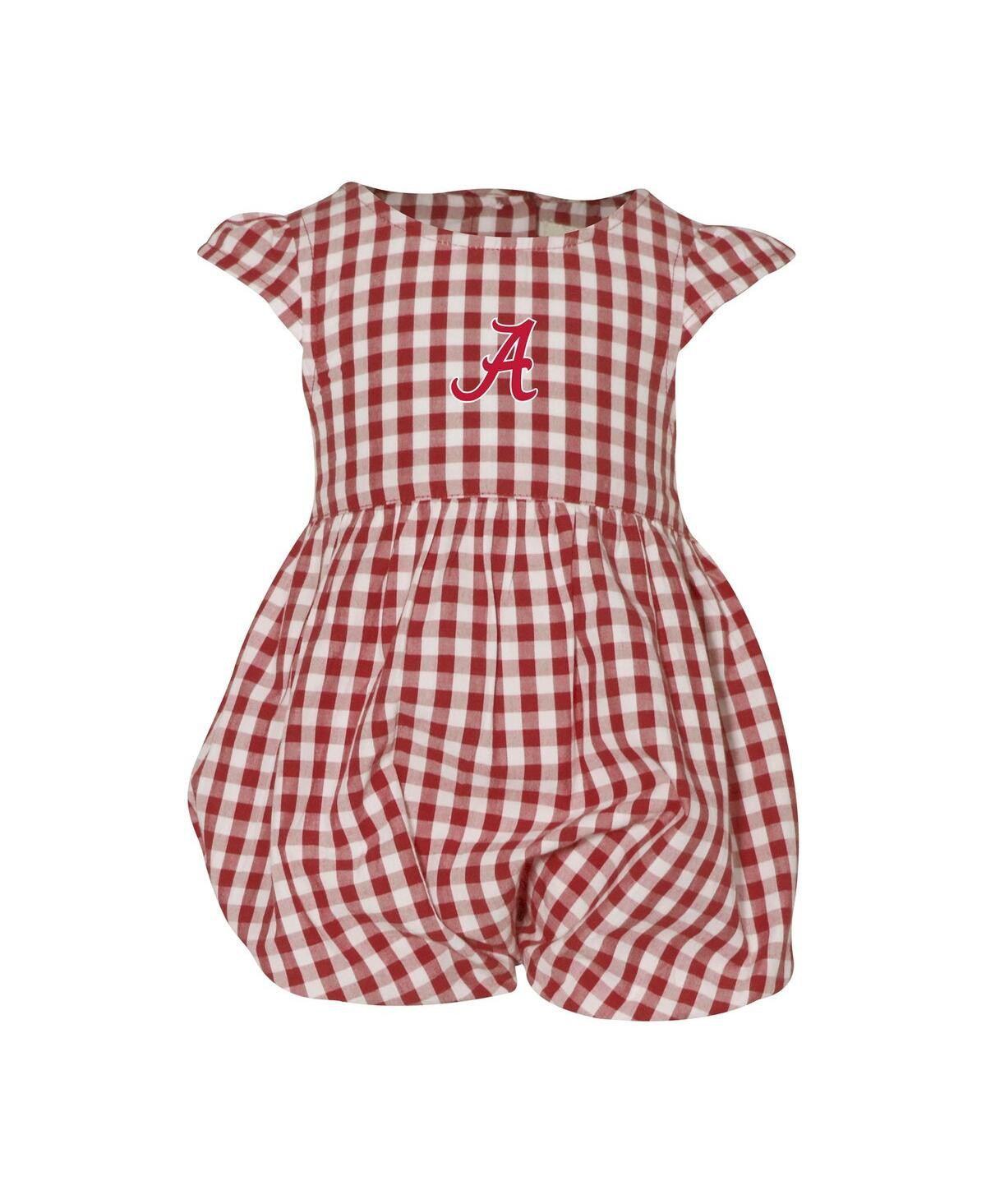 Garb Baby Girls Crimson Alabama Crimson Tide Cara Gingham Ruffled Bodysuit - Crimson | Macy's