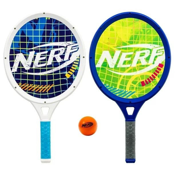 Nerf Foam Tennis Set for Kids - 2 Player Kids Tennis Set - Jumbo Rackets and Foam Tennis Ball - W... | Walmart (US)
