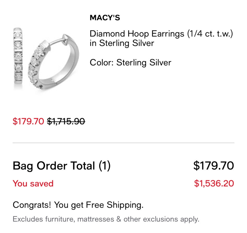 HUGE SALE!!!! Today only, save $1,536 on these diamond hoops 👏🏼

#LTKBeauty #LTKStyleTip #LTKSaleAlert