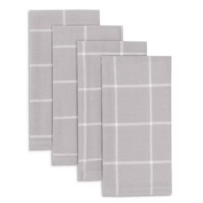 4pk Cotton Window Pane Napkins - Town & Country Living | Target