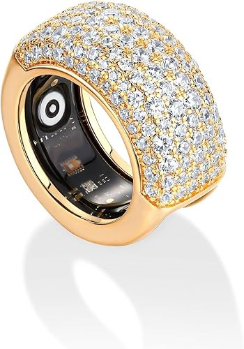 PAVOI 14K Gold Plated Pave Smart Ring Cover Compatible with Oura Ring Gen 4 | Amazon (US)