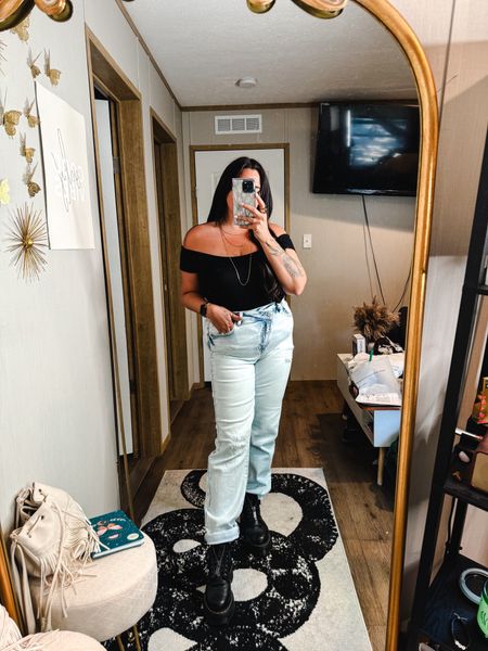 Obsessed with this casual look that is perfect for date night or girls night out! These jeans are tummy control and have that asymmetrical cut. 

Necklace is from Bohemia on IG 

Date night outfit 
Summer outfit 
Black boots 
Jeans
Boyfriend jeans 

#LTKStyleTip #LTKMidsize #LTKFindsUnder100
