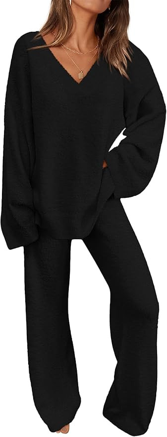 PRETTYGARDEN Lounge Sets For Women Two Piece Sweaters Pajama Set Fall Fashion 2025 Loungewear Out... | Amazon (US)