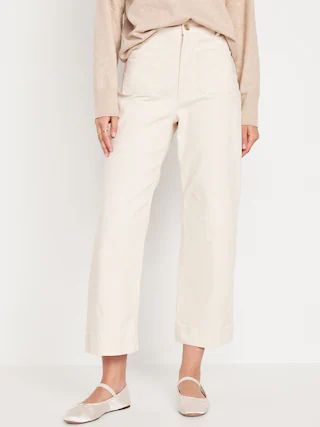 High-Waisted Cropped Wide-Leg Pants | Old Navy (US)