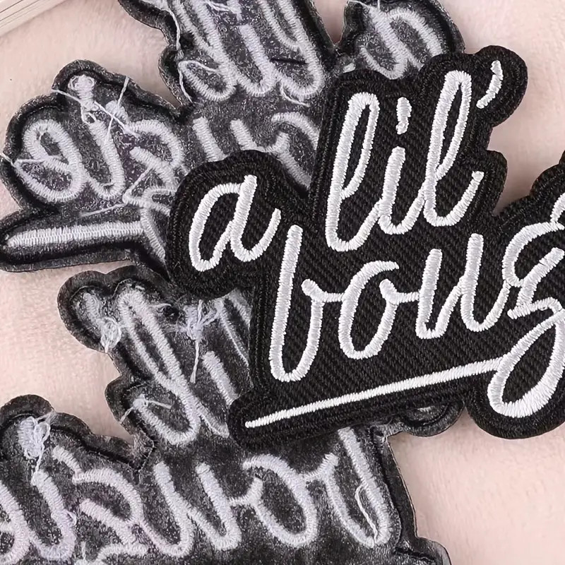 Black White Lil' Bougie Iron Patches Men English Letters - Temu | Temu Affiliate Program