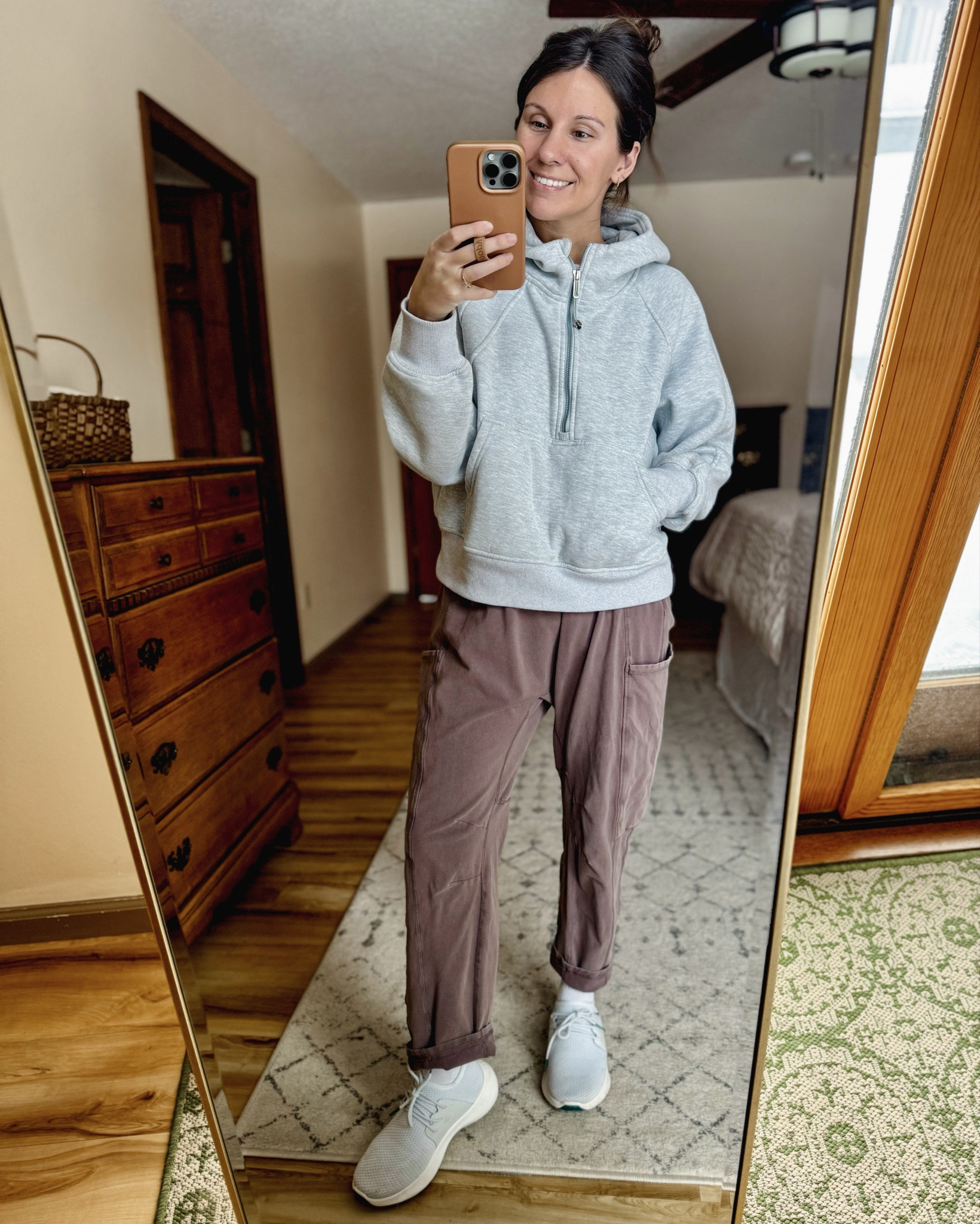 Wearing size small in my tee and my hoodie (I also own in brown in the hoodless version and will like that too) and size xs in my hot shot pants (charcoal brown color). I sized up a size in my sneakers and they fit great (also linked more affordable ones!)


#LTKgrwm #LTKPetite #LTKootd