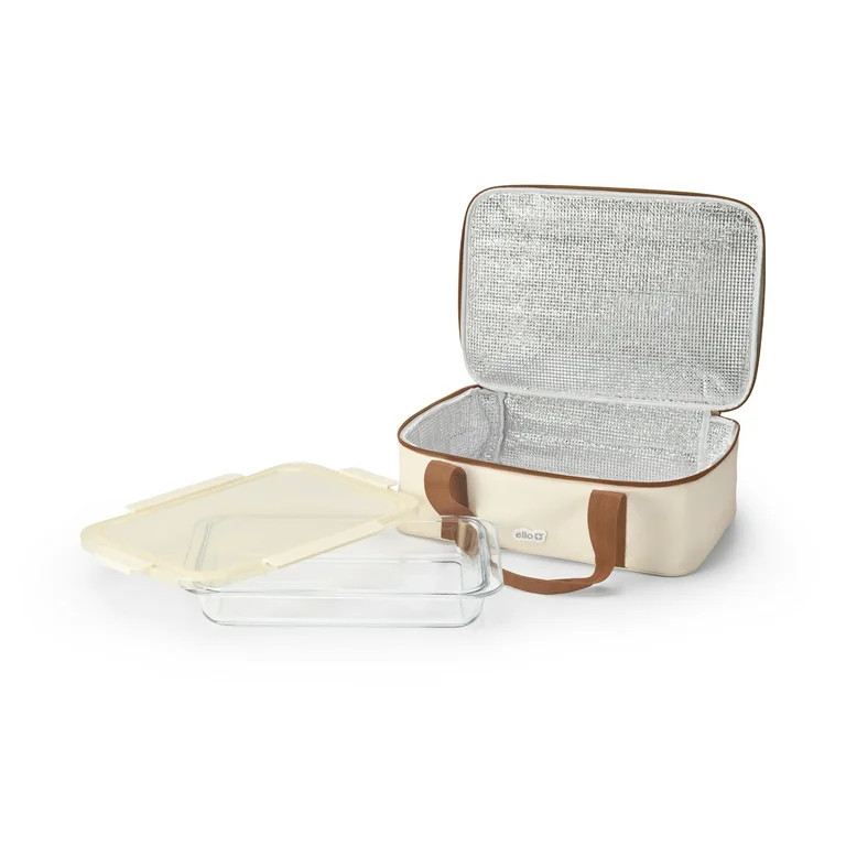 Ello Color Lock 9X13 Glass Baker with Carrier, Cream | Walmart (US)